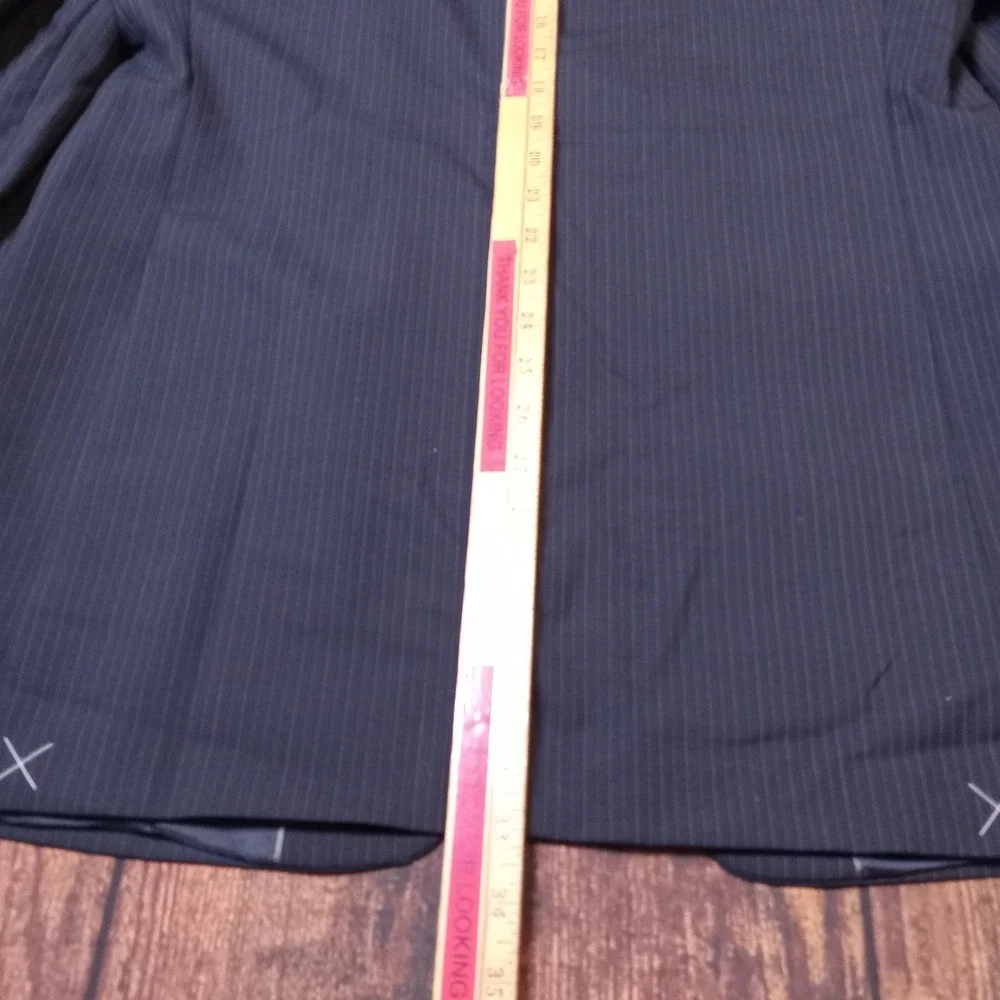 Brooks Brothers 346 Stretch 100% Wool Blazer‎ 40L Navy Pinstripe